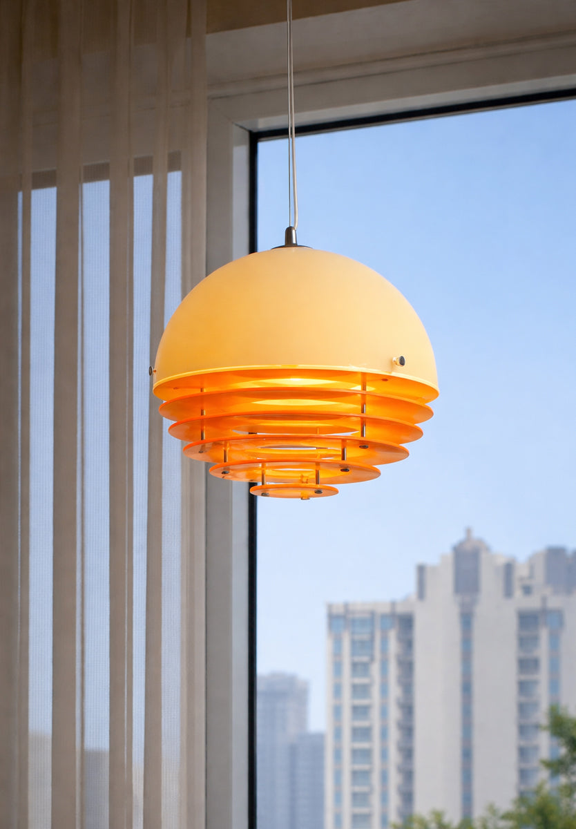 Orbix Bauhaus Layered Globe Sunset Chandelier