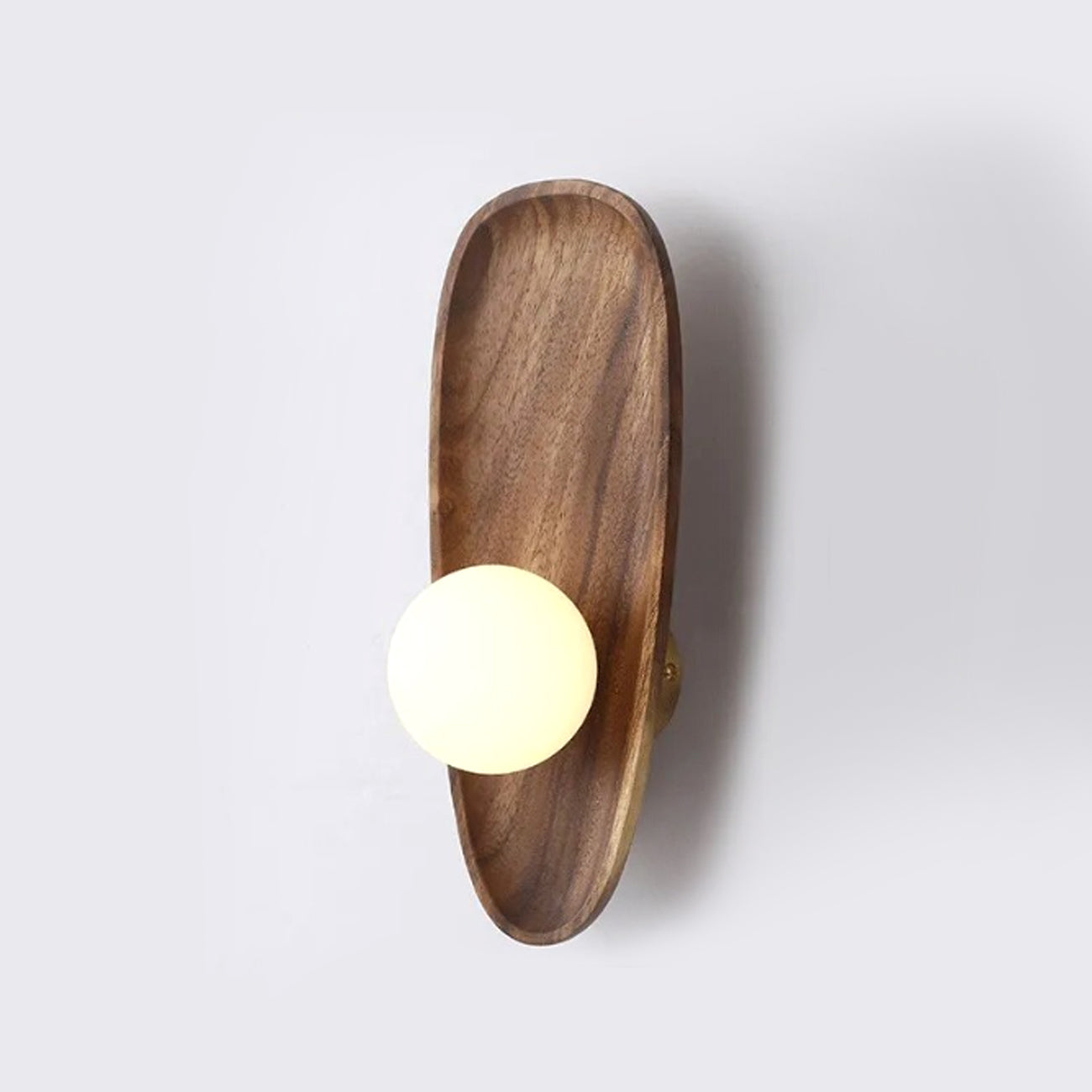 Japanese Style Solid Wooden Plate Wall Fixture Lamp