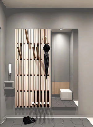 Japanese Style Pine Wood Wall Panel Custom Hanger [Exclusive]