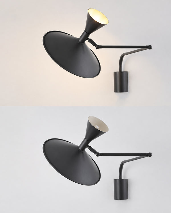 Schwenkarm-Scone-Stecker-Wandlampe