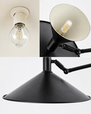 Schwenkarm-Scone-Stecker-Wandlampe