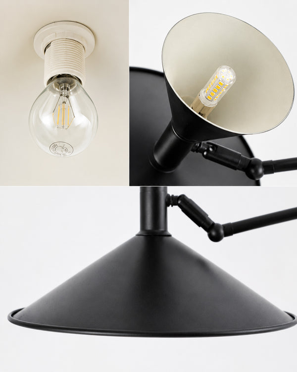 Schwenkarm-Scone-Stecker-Wandlampe
