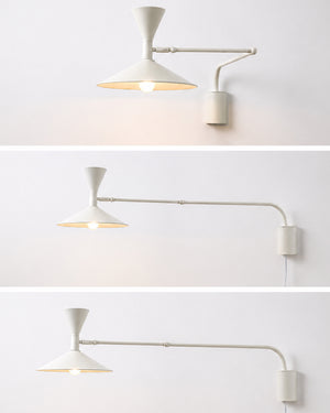 Schwenkarm-Scone-Stecker-Wandlampe