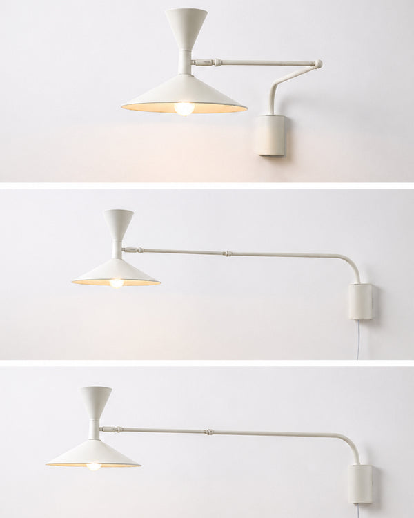 Schwenkarm-Scone-Stecker-Wandlampe