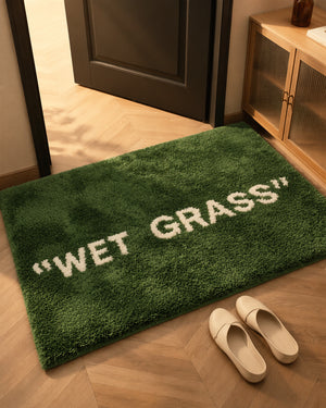 MokoMoko "WET GRASS" Typographic Doormat