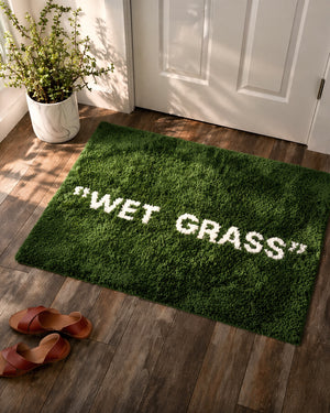 MokoMoko "WET GRASS" Typographic Doormat