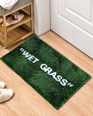 MokoMoko "WET GRASS" Typographic Doormat