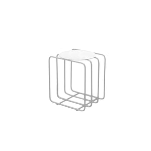 Modü Wire Frame Round Metal Side Table Rack