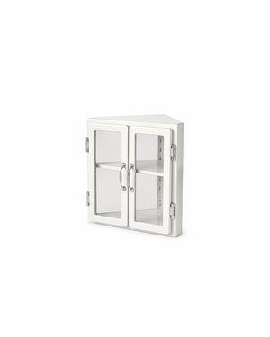 Metal MCM Vitrine Corner Mini Cabinet
