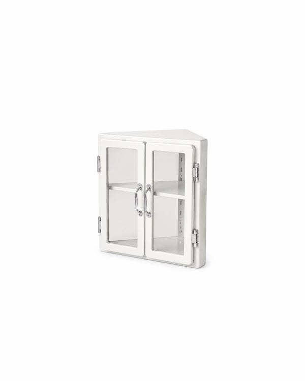 Metal MCM Vitrine Corner Mini Cabinet