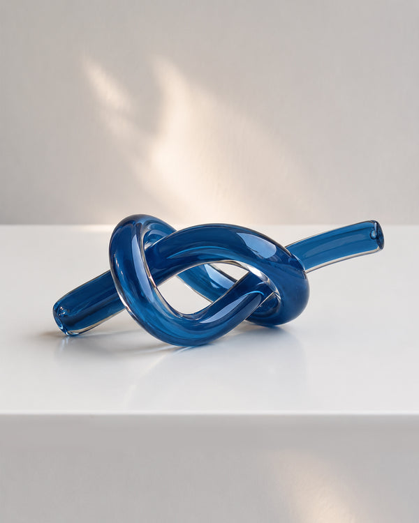 Twisted Knot Glass Sculpture
