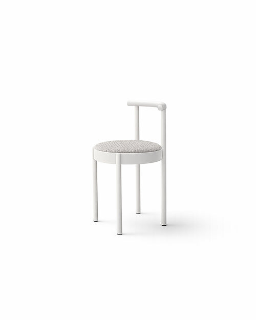 Mid-Century Modern Metal Leg Color Round Chair