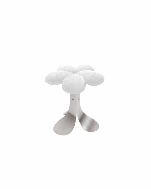 Flower Bouclé Accent Stool