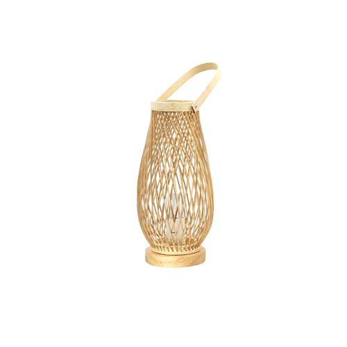 Vintage Wicker Bamboo Table Lamp