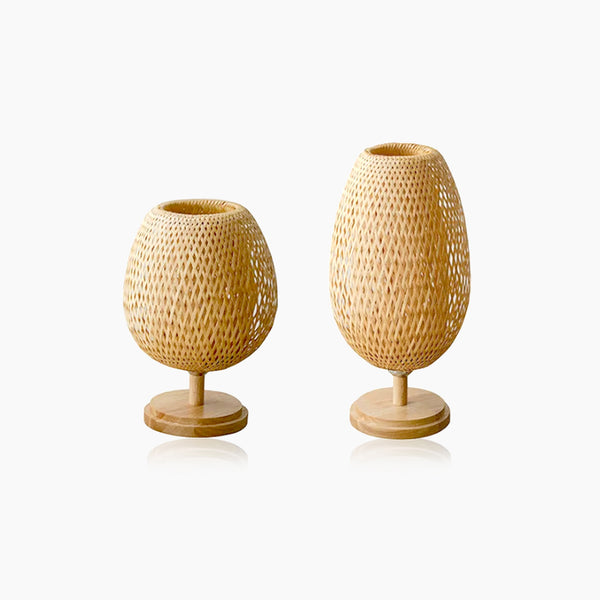 Vintage Wicker Dimmable Table Lamp