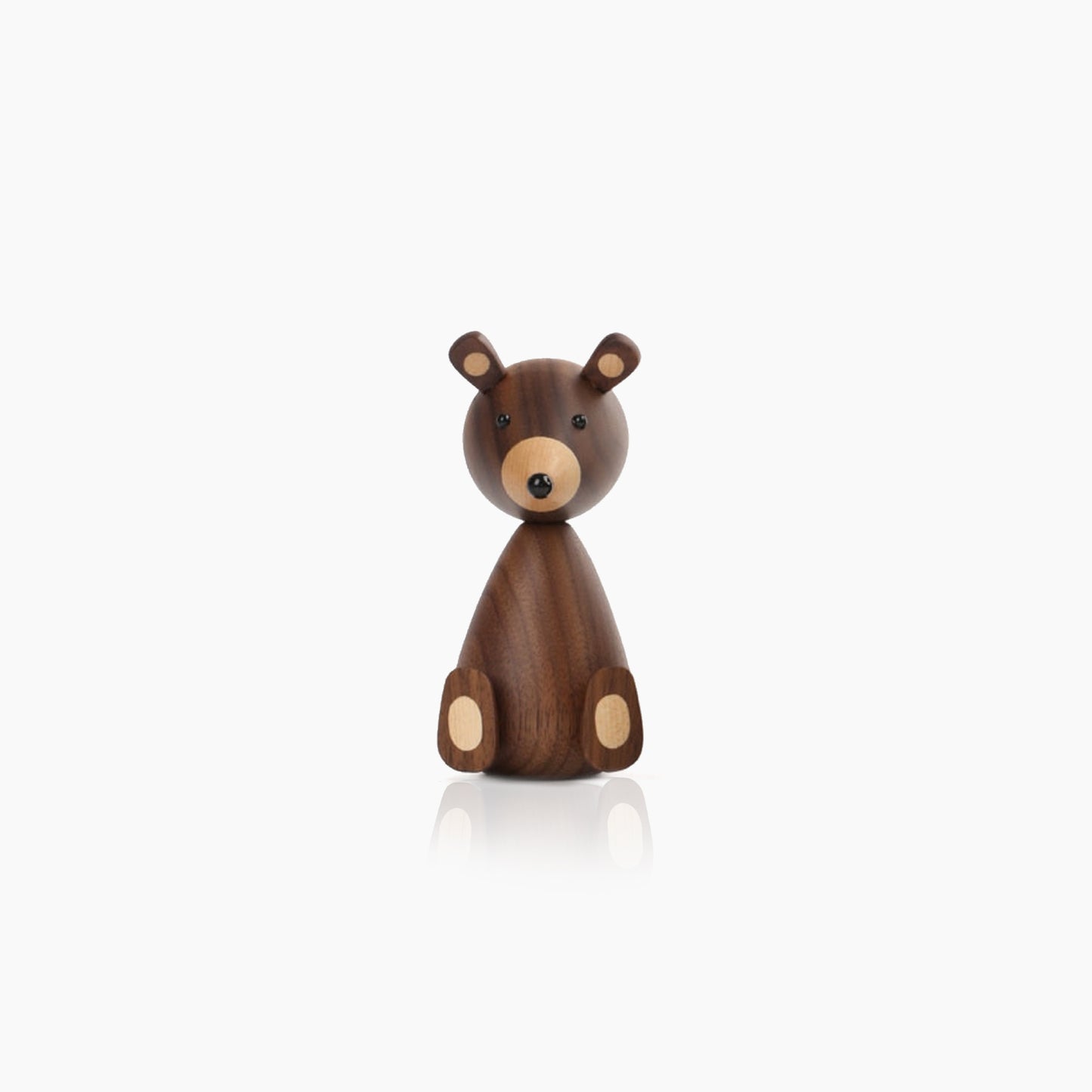 Wooden Brown Bear Sculpture