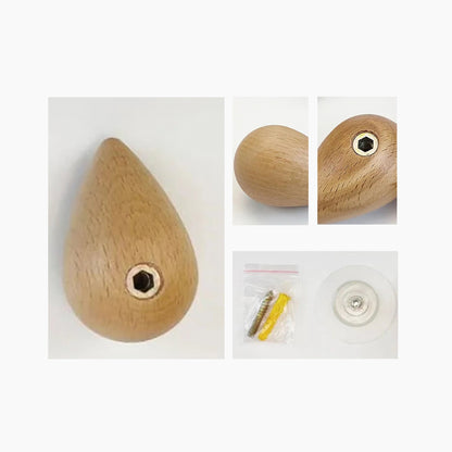 Natural Wood Rain Drop Hanger