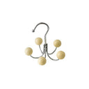 Rotating 5 Color Wooden Ball Hooks Hanger