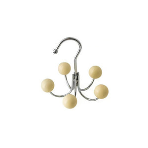 Rotating 5 Color Wooden Ball Hooks Hanger