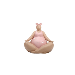 Yoga Fat Lady Sculpture Ornament