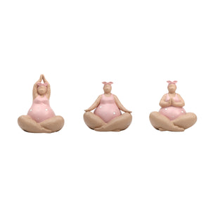 Yoga Fat Lady Sculpture Ornament