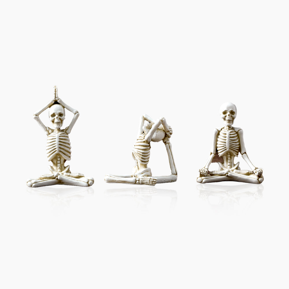 Yoga Skeleton Figurine Sculpture