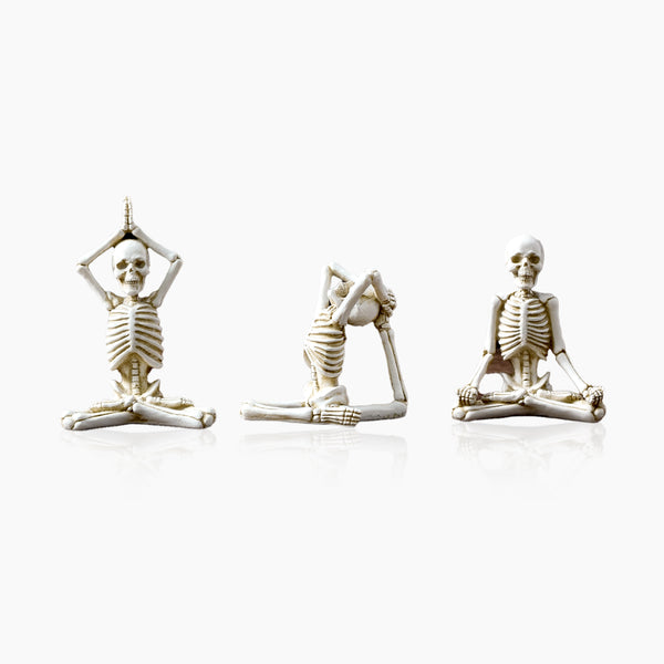 Yoga Skeleton Figurine Sculpture