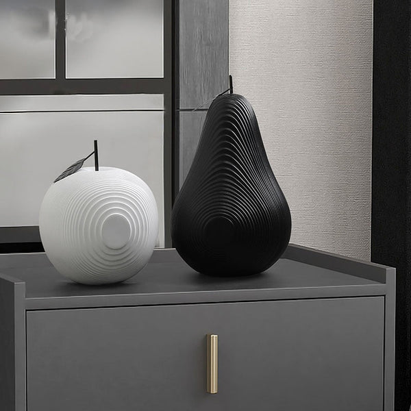 3D Texture Fruit Apple & Pear Sculpture - OnShelf