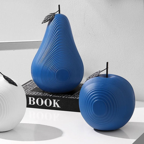 3D Texture Fruit Apple & Pear Sculpture - OnShelf