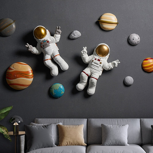 Space Astronaut Resin Wall Hanging Art