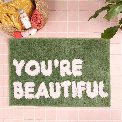 YOU'RE BEAUTIFUL Color Bath Mat