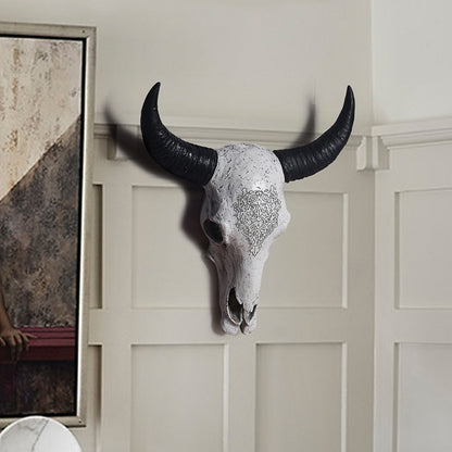 Horn Cow Skull Head Wall Hanging Decor