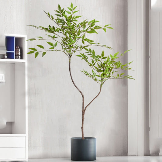 Large Artificial Plants Bamboo with Nandina Leaves