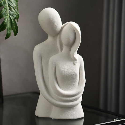 Modern Couple Ceramic Figurines Home Decor Sculptures