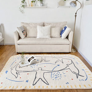 Tapis modernes de luxe abstraits et colorés avec graffitis