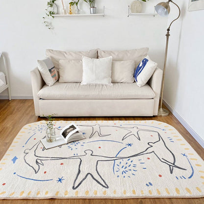 Modern Luxury Abstract Colorful Graffiti Rugs