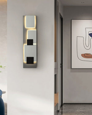 Abstract Black & White Geometry Shapes Designer Wall Lamp - OnShelf