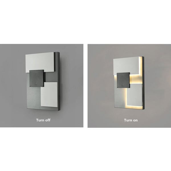 Abstract Black & White Geometry Shapes Designer Wall Lamp - OnShelf