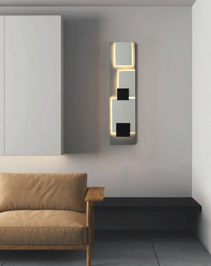 Abstract Black & White Geometry Shapes Designer Wall Lamp - OnShelf