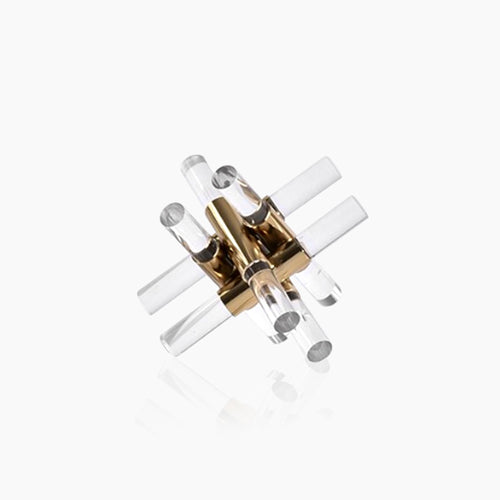 Aesthetic Geometric Cross Crystal Ornament - OnShelf