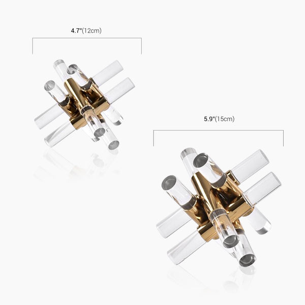 Aesthetic Geometric Cross Crystal Ornament - OnShelf