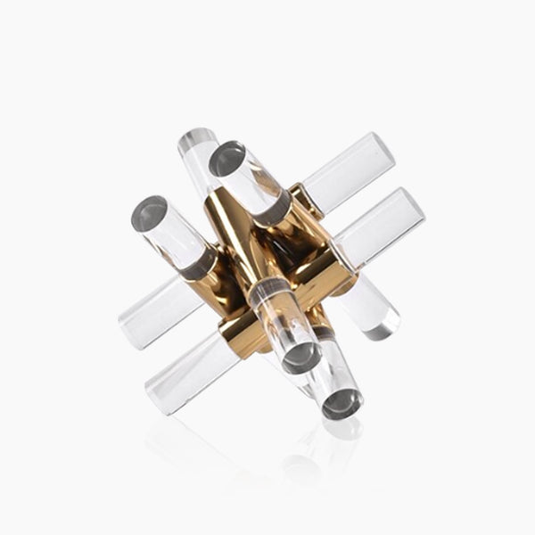 Aesthetic Geometric Cross Crystal Ornament - OnShelf