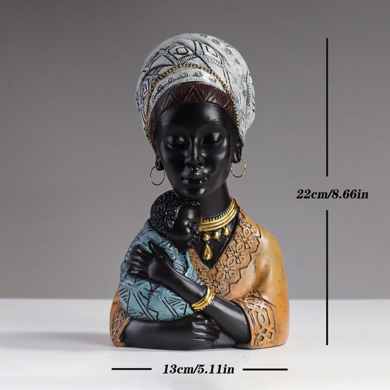 African Mother and Child Home Decor Figurines - OnShelf