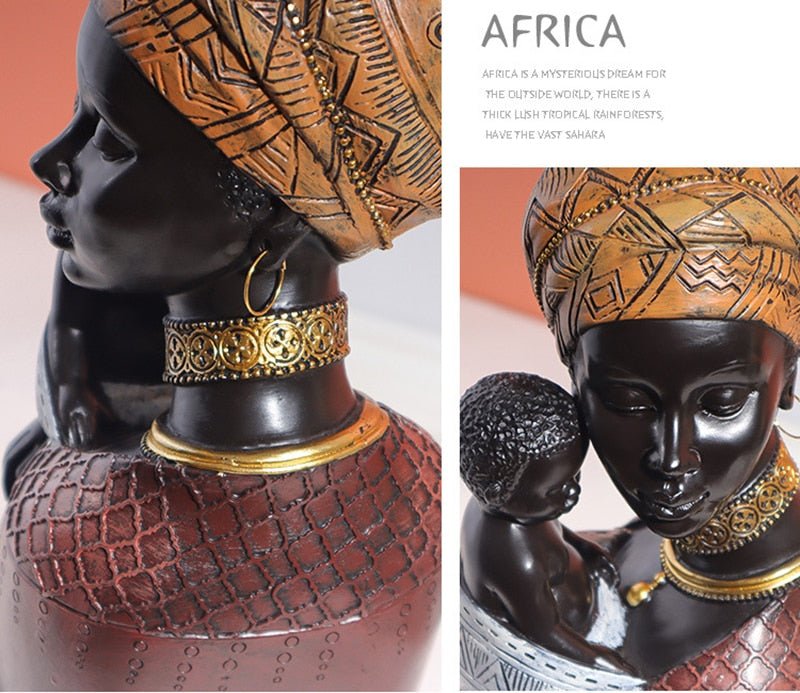 African Mother and Child Home Decor Figurines - OnShelf