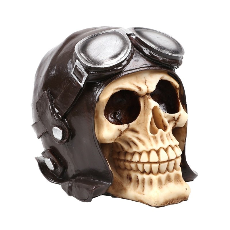 Aviator Skull Sculpture - OnShelf