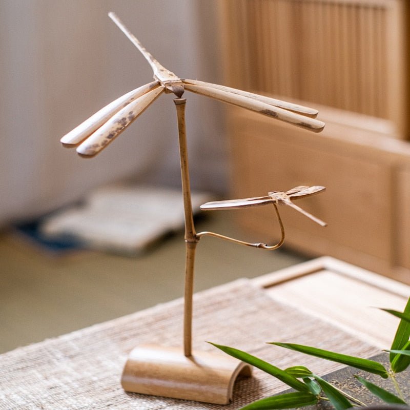 Balance Bamboo Dragonfly Home Decor Sculpture - OnShelf