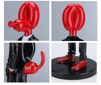 Balloon Dog in Suit Street Art Statue - OnShelf