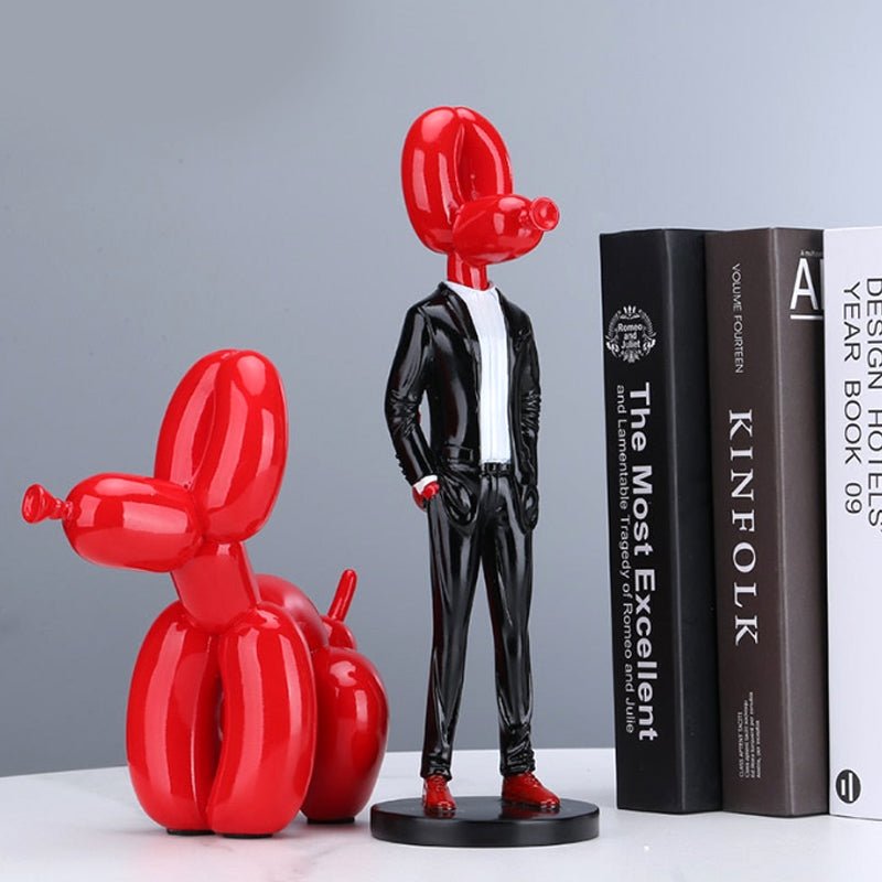 Balloon Dog in Suit Street Art Statue - OnShelf